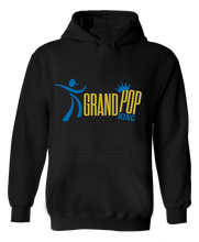 Load image into Gallery viewer, BLACK hoodie with YELLOW &amp; BLUE
