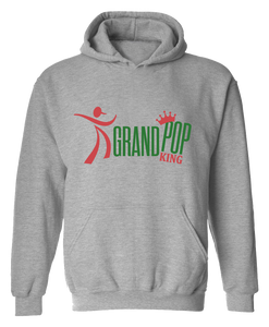 GRAY hoodie with GREEN & RED