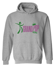 Load image into Gallery viewer, GRAY hoodie with PURPLE &amp; GREEN
