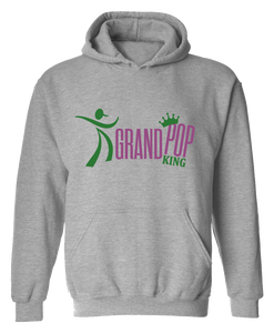 GRAY hoodie with PURPLE & GREEN