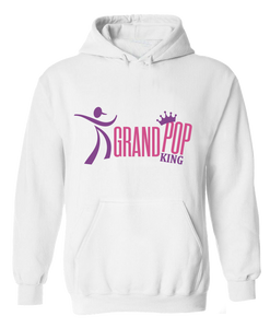 WHITE hoodie with PINK & PURPLE