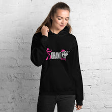 Load image into Gallery viewer, BLACK hoodie with WHITE &amp; PINK
