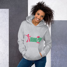 Load image into Gallery viewer, GRAY hoodie with GREEN &amp; RED
