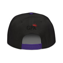 Load image into Gallery viewer, BLACK/PURPLE hat with PURPLE &amp; GRAY
