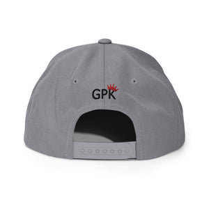 GRAY hat with BLACK & RED